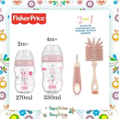 Fisher price - Kit Mamadeiras e Escova de Limpeza