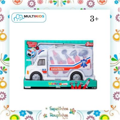 Multikids - Workshop Junior Truck Médico Ambulância 3+