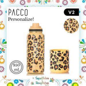 Pacco - Kit Leopard Amarela com gravação a laser