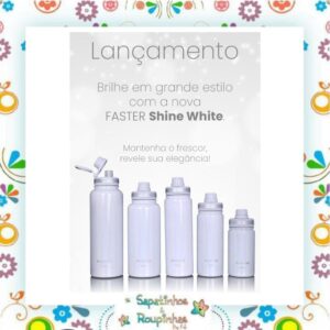 Faster - Garrafa Térmica 1200ml Shine White com gravação a laser - Imagem 5