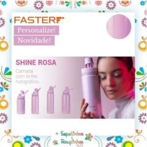 Faster - Garrafa Térmica 900ml Shine Rosa com gravação a laser - Imagem 4