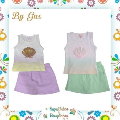 ByGus - Conjunto Infantil Estampa Degradê Brilho
