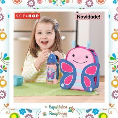 Skip Hop- Lancheira Térmica Infantil com Zíper Zoo Borboleta