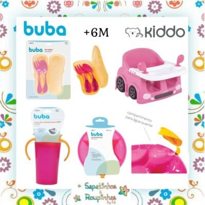 Buba/Kiddo - Kit Alimentação com gravação a laser