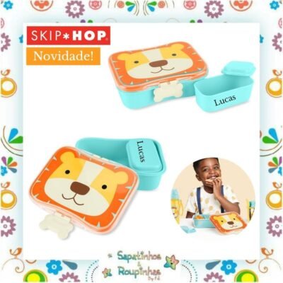 Skip Hop - Kit Lanche Zoo Leão com gravação a laser
