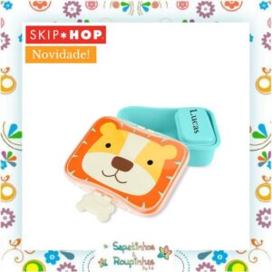 Skip Hop - Kit Lanche Zoo Leão com gravação a laser - Imagem 4