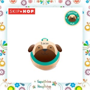 Skip Hop - Porta Snack Zoo Cachorro Pug com gravação a laser - Imagem 4