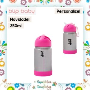 Bup Baby - Garrafa Flip Térmica com alça de silicone com gravação a laser - Imagem 33