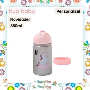 Bup Baby - Garrafa Flip Térmica com alça de silicone com gravação a laser - Imagem 25