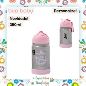 Bup Baby - Garrafa Flip Térmica com alça de silicone com gravação a laser - Imagem 17