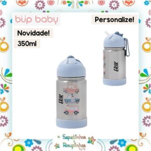 Bup Baby - Garrafa Flip Térmica com alça de silicone com gravação a laser - Imagem 6