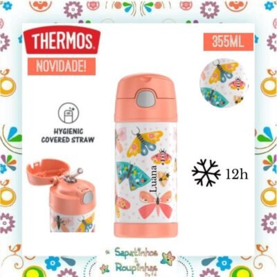 Thermos - Garrafa Térmica Borboleta com gravação a laser