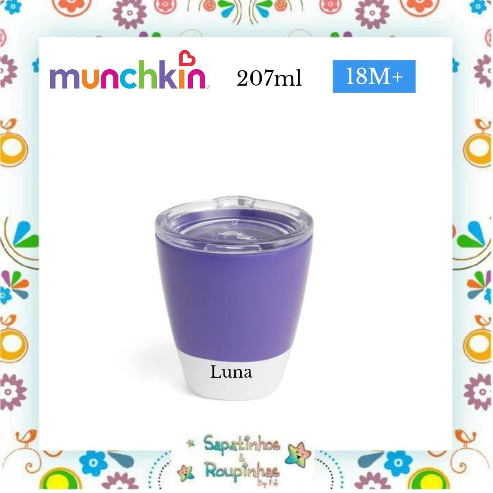 Munchkin - Conjunto de Copos com Tampa 207ml 18M+ com gravação a laser - Imagem 4