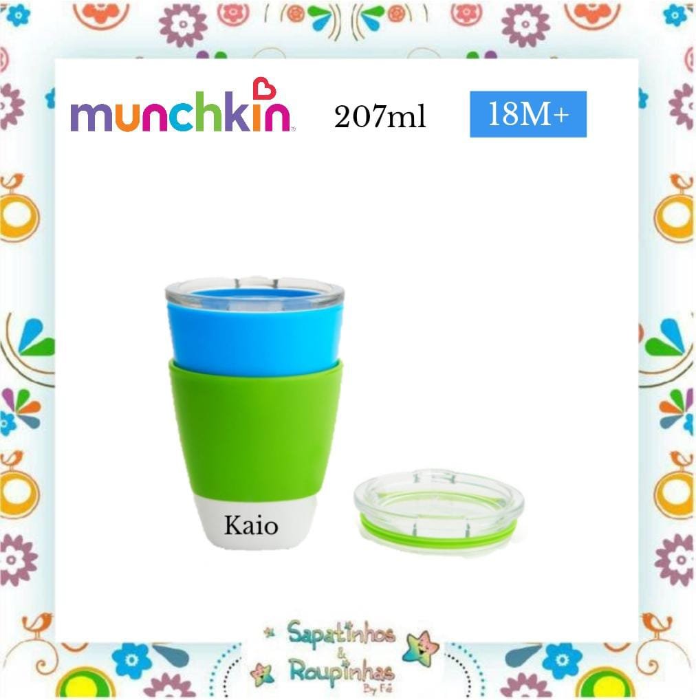 Munchkin - Conjunto de Copos com Tampa 207ml 18M+ com gravação a laser - Imagem 5