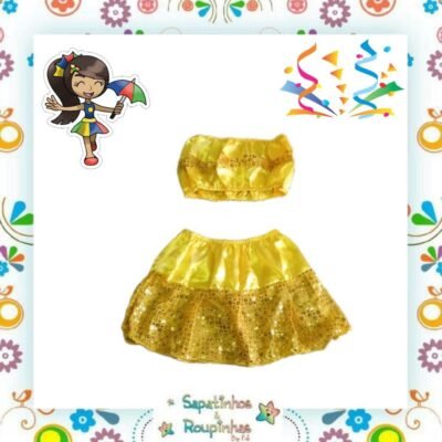 Fantasia Infantil Frevo Amarela