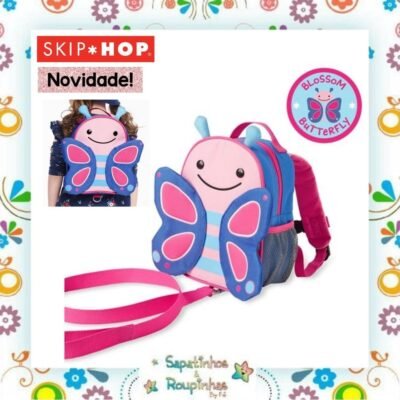 Skip Hop - Mini Mochila Infantil  Zoo Borboleta com Alça de Segurança