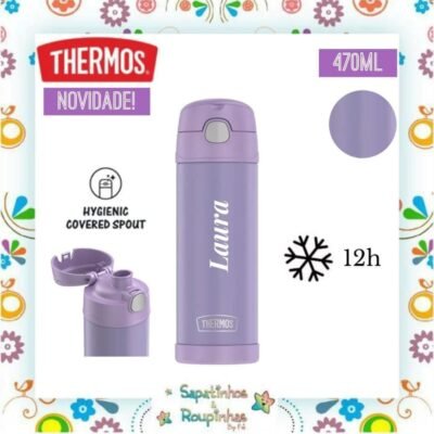 Thermos - Garrafa Térmica Lilás 470ml com gravação a laser
