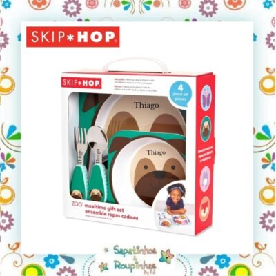 Skip Hop - Conjunto Hora da Refeição Pug com gravação a laser