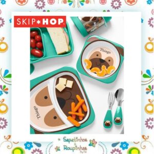 Skip Hop - Conjunto Hora da Refeição Pug com gravação a laser - Imagem 3