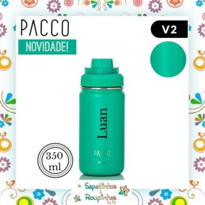 Pacco - Garrafa Térmica HydraV2 Esmeralda 350ml com gravação a laser