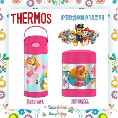 Thermos - Kit Patrulha Canina com gravação a laser