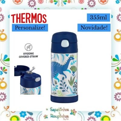 Thermos - Garrafa Térmica 355ml Dinossauro com gravação a laser