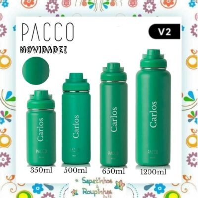 Pacco - Garrafa Térmica Hydra V2 Gress com gravação a laser