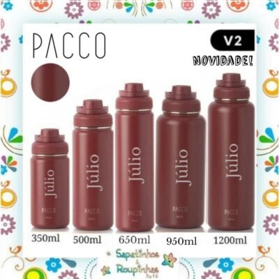 Pacco - Garrafa Térmica Hydra V2 Terracota com gravação a laser