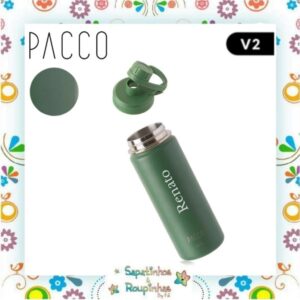 Pacco - Garrafa Térmica Hydra V2 Verde Militar com gravação a laser - Imagem 8