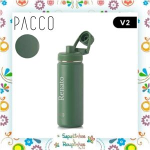 Pacco - Garrafa Térmica Hydra V2 Verde Militar com gravação a laser - Imagem 16