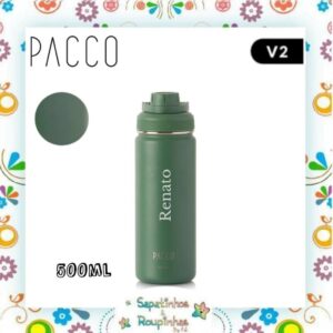 Pacco - Garrafa Térmica Hydra V2 Verde Militar com gravação a laser - Imagem 12