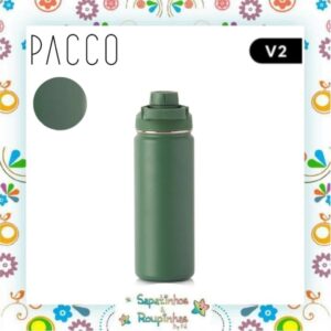 Pacco - Garrafa Térmica Hydra V2 Verde Militar com gravação a laser - Imagem 11