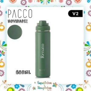 Pacco - Garrafa Térmica Hydra V2 Verde Militar com gravação a laser - Imagem 10