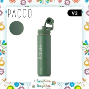Pacco - Garrafa Térmica Hydra V2 Verde Militar com gravação a laser - Imagem 13