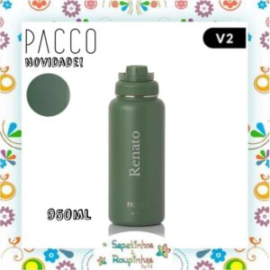 Pacco - Garrafa Térmica Hydra V2 Verde Militar com gravação a laser - Imagem 22