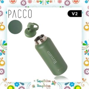Pacco - Garrafa Térmica Hydra V2 Verde Militar com gravação a laser - Imagem 20