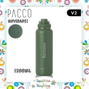 Pacco - Garrafa Térmica Hydra V2 Verde Militar com gravação a laser - Imagem 26