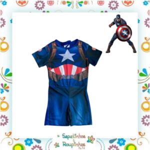 Fantasia Infantil Capitão América - Imagem 3