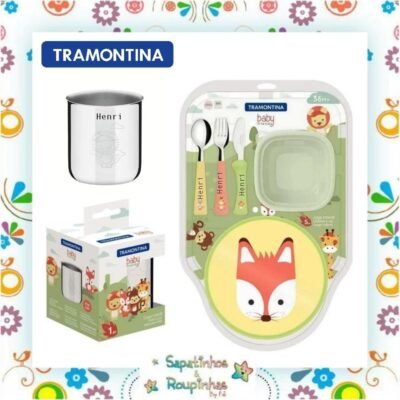 Tramontina - Kit Alimentação Baby Friends com gravação a laser