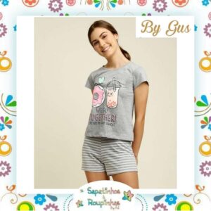 Bygus - Pijama Juvenil Manga Curta    - Imagem 5
