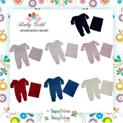 Baby Gold – Saída Maternidade em Tricot 2 Peças