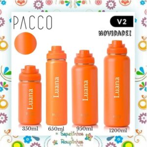 Pacco - Garrafa Térmica Hydra V2 Orange com gravação a laser