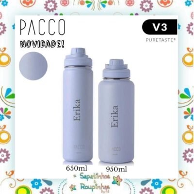 Pacco - Garrafa Térmica Hydra V3 Puretaste Lavanda com gravação a laser