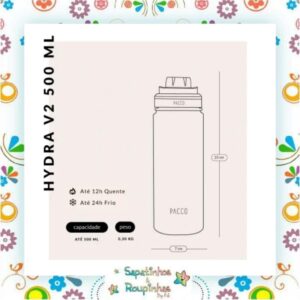 Pacco - Garrafa Térmica HydraV2 500ml Uva com gravação a laser - Imagem 6