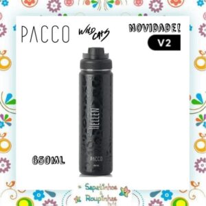 Pacco - Garrafa Térmica Leopard Preta com gravação a laser - Imagem 5