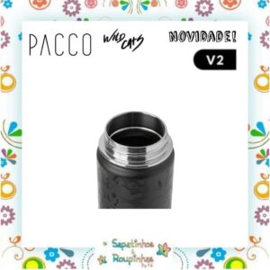 Pacco - Garrafa Térmica Leopard Preta com gravação a laser - Imagem 6