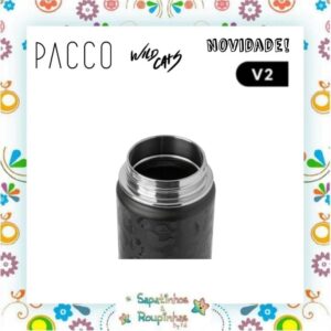 Pacco - Garrafa Térmica Leopard Preta com gravação a laser - Imagem 3