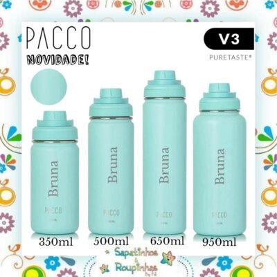 Pacco - Garrafa Térmica Hydra V3 Puretaste Nuvem com gravação a laser