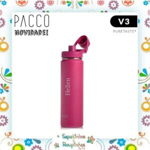 Pacco - Garrafa Térmica Hydra V3 Puretaste Fúcsia com gravação a laser - Imagem 5