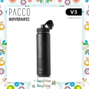 Pacco - Garrafa Térmica Hydra V3 Puretaste Preta com gravação a laser - Imagem 4